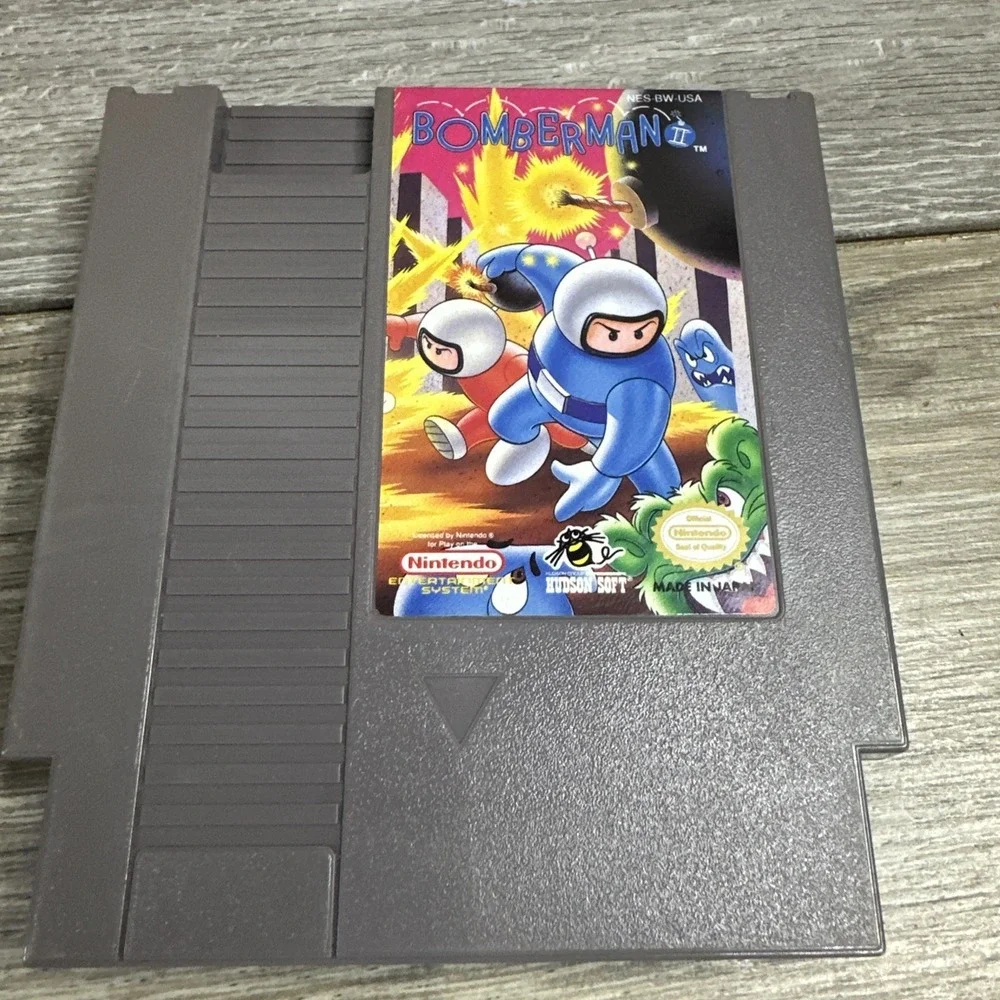 Bomberman II 2 CIB Box Manual Cart Box Protector (Nintendo, NES 1993)